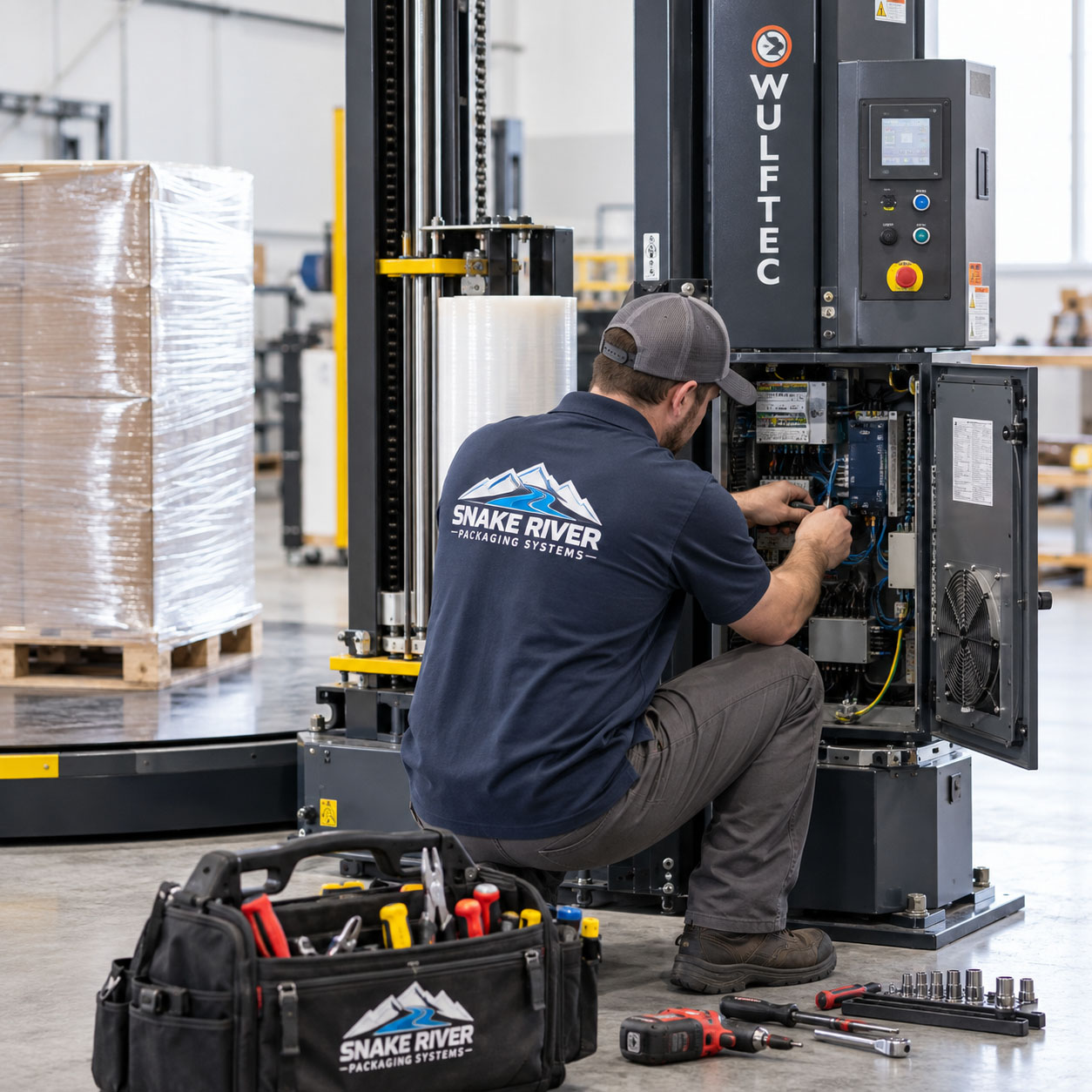 Packaging machinery service and repair technician